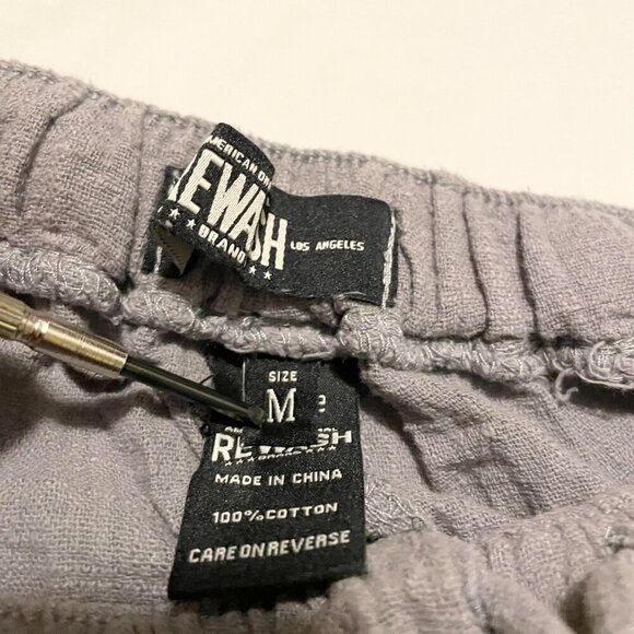 Rewash Los Angeles Brand Grey Cotton Pants Womens Size Medium - Picture 4 of 16
